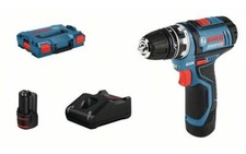 Bosch Trapano a Batteria GSR 12v-15 FC,Con 2 x 2.0 Ah Batteria L-BOXX 1
