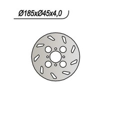 MS-95D4B86F1D DISCO FRENO POST. NG 376 98/00 FALKON 125 SIAMOTO 185-62-45-4-4- S