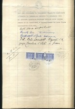 MARCHE DA BOLLO CONSOLARI su documento R. A. CONSOLARE IN GRASSE