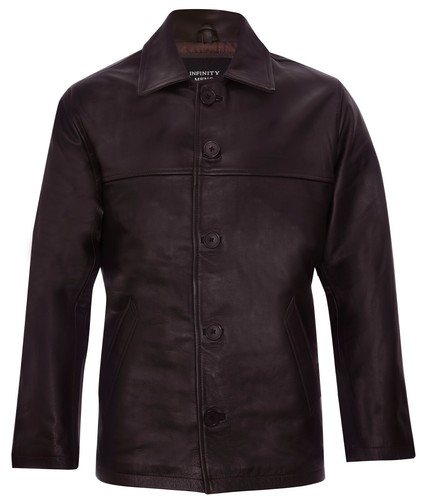 Mens brown leather classic - brown, box