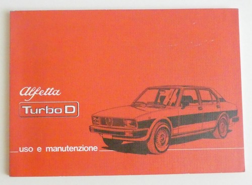 Alfa romeo manuale originale - alfa,