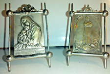COPPIA DI RELIQUIARI DA  VIAGGIO PRIMI 900 -
