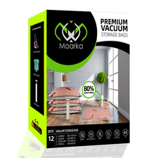 Sacchetti Sottovuoto - Salvaspazio per Vestiti e Viaggi con Pompa a Mano - Confezione da 12