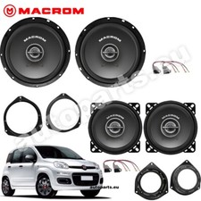 Kit 4 Casse Altoparlanti Macrom Anteriori e Posteriori per Fiat Panda dal 2012