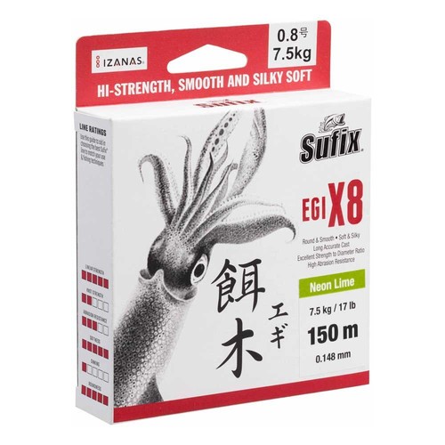 Trecciato sufix egi 150 mt - egi, x8