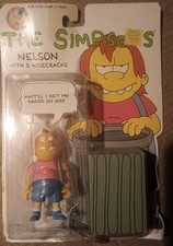 Mattel 1990 I Simpson Nelson con 5 figurine Wisecracks - nuove in confezione - h3
