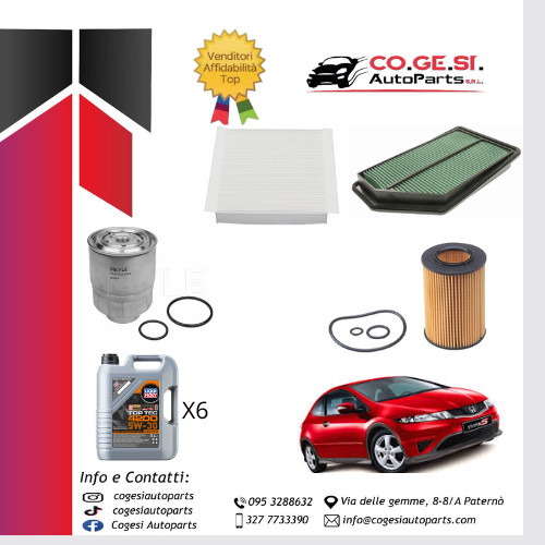 Kit tagliando honda civic viii - honda,