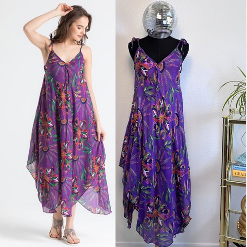 Abito midi perla - blanca, viola