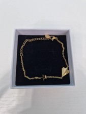 Braccialetto Cavigliera In Acciaio Catena Stella Color Oro Bigiotteria Catenella