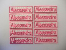 TOPPA NOME RICAMATO BAMBINA  PERSONALIZZATA CM 7X2-PZ 10 PATCH DA CUCIRE