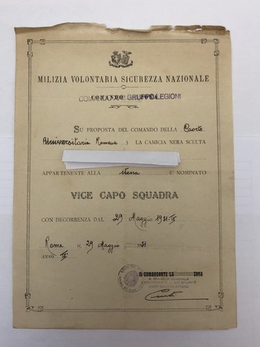 1931 milizia mvsn - 1931, coorte