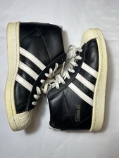 Adidas Womens Superstar Pro Model 80's Black Leather Hidden Heel Size 6 M19512