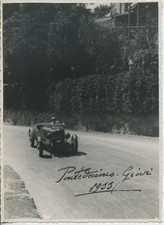 FOTOGRAFIA ORIGINALE D'EPOCA AUTOMOBILISMO CORSA PONTEDECIMO-GIOVI 1933 (A7bis)