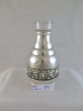 ANTICO VASO MONOFIORE FIORI LIBERTY ART NOUVEAU SILVERPLATE FLOWER VASE R90