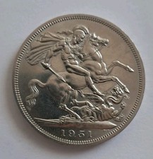 Regno Unito UK George Giorgio VI 1 corona 1951 crown festival of Britain KM#880