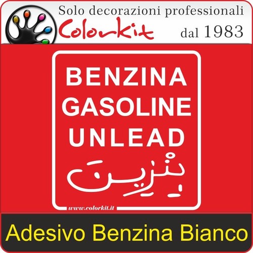 Adesivo benzina bianco - adesivo,