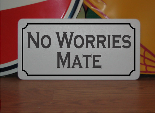 Insegna metallo worries - in,