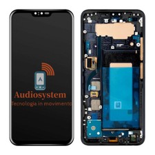 DISPLAY TOUCH SCREEN +FRAME ORIGINALE LG V40 THINQ LM-V405EBW VETRO SCHERMO NERO