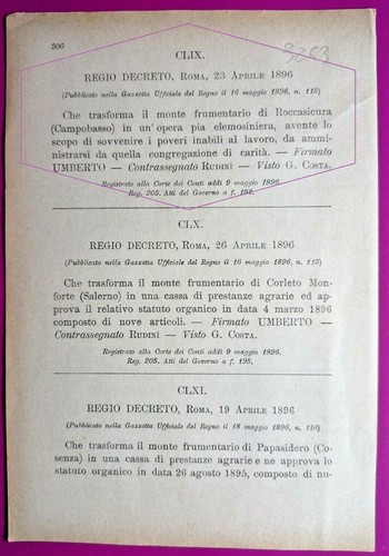 Roccasicura regio decreto - roccasicura(cb),regio,