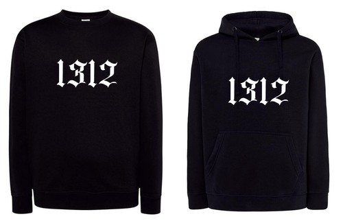 Felpa ultras 1312 gotica - gotica, nera