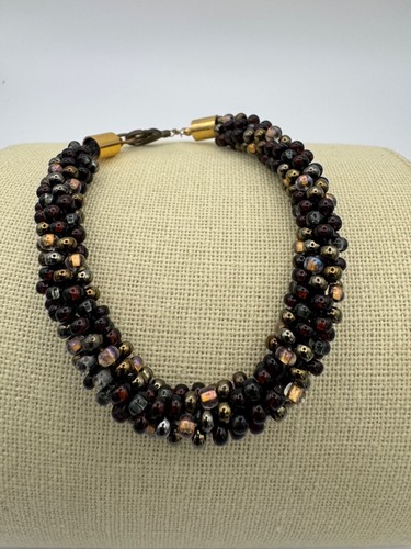 Bracciale all uncinetto perle - bracciale,
