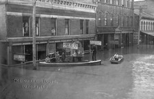 Flood in Aurora IN Indiana RPPC Photo Postcard COPY