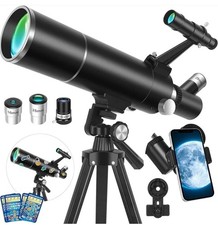 Telescopio Astronomico Professionale 80/500mm Rifrattore Portatile con Treppiede