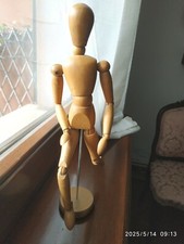 MANICHINO VINTAGE IN LEGNO SNODATO DISEGNO BELLE ARTI MANIFATTURA VANG MUNCHEN