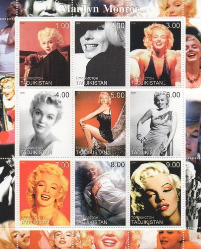 Foglio francobolli marilyn - foglio,