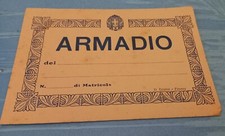 CARTONCINO 14.5x10cm "ARMADIO" ditta DANTE ERMINI di FIRENZE anni 30/40 REGNO