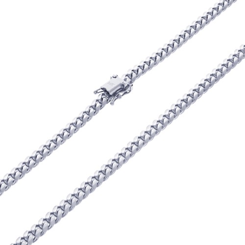 14k oro bianco massiccio 5mm - 14k,