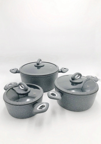 Set pezzi casseruole pietra - 6,