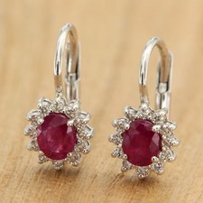 18kt White GOLD 750 RUBY and