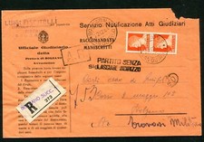 RSI (B2815) b.racc. not. atti giudiziari BOLZANO 22/12/1944 aff.regno l.1,75x2