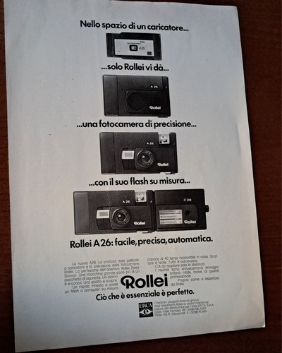 Pubblicità fotocamera rollei - fotocamera,