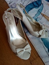 Sandali n. 37 panna / crema / avorio stile retrò - vintage tacco 8 cm