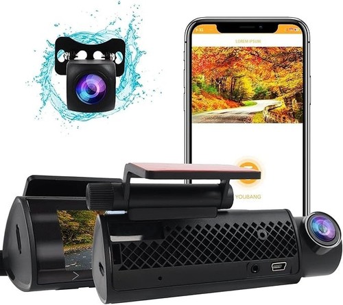 Dash cam auto wifi doppia - cam,