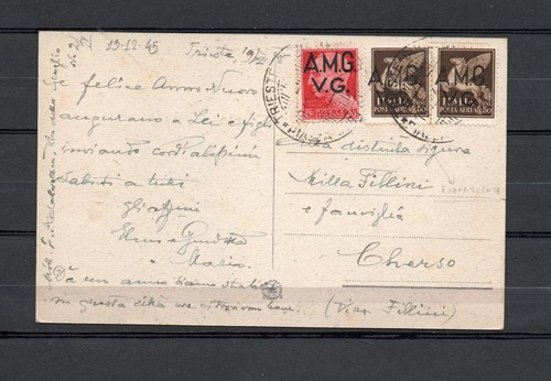 Amg storia postale trieste - amg,