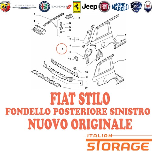 Fiat stilo fondello posteriore - fondello,