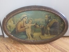 QUADRO STAMPA ARTE SACRA GESU' GIUSEPPE MARIA SACRA FAMIGLIA  CHIESA FINE 800