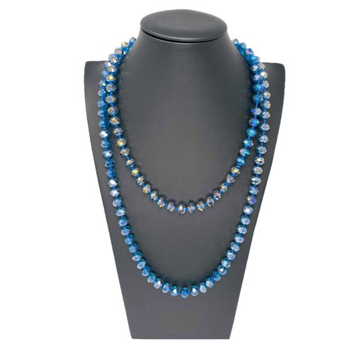 Collana lunga cristalli grandi - collana,