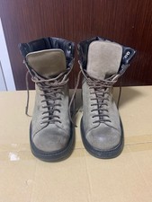 Stivali Buttero Grigio Pelle Stringati Made in Italy 40EU 6.5US Uomo