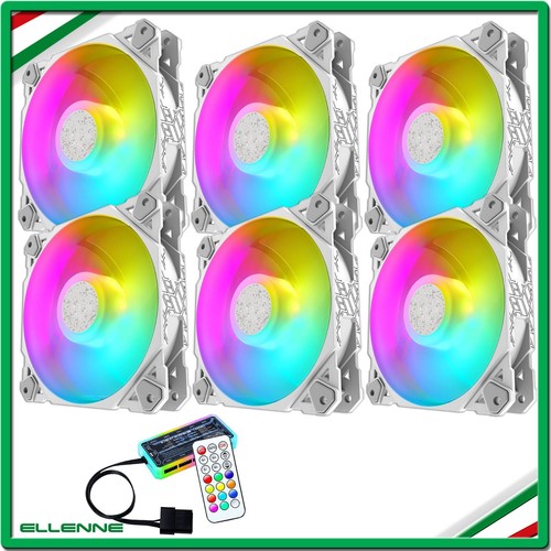 Ventole bianche led argb - ✅6x,