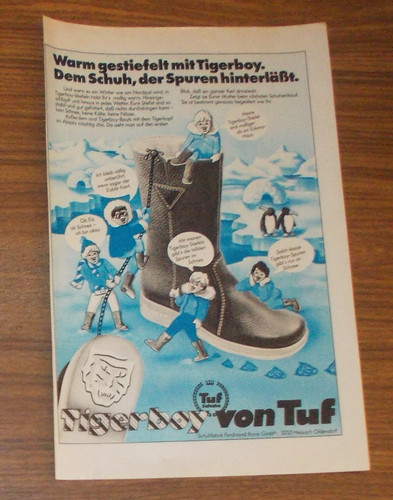 Rara pubblicità tuf tigerboy - rara,