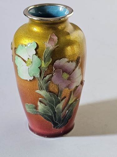 Raro vaso smaltato - , cloisonne