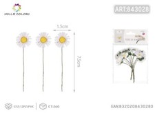 40 FIORI artificiali per BOMBONIERA 1.5x7.5 cm