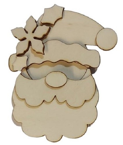 Sagoma legno babbo - legno, natale
