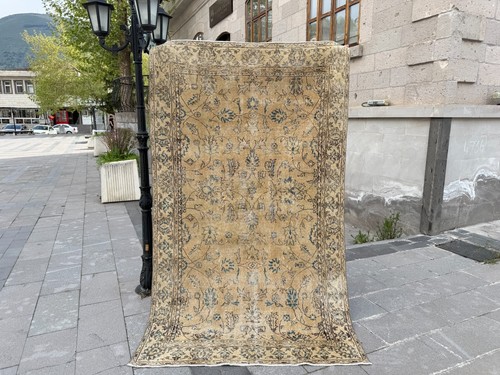 Tappeto vintage turco oushak - vintage,