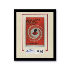 Foto incorniciata 11x14 firmata Vertigo Alfred Hitchcock Kim Novak James Stewart ACOA