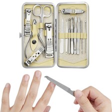 Set Manicure e Pedicure Professionale Kit Unghie Uomo Donna Set Pedicure 14 pcs